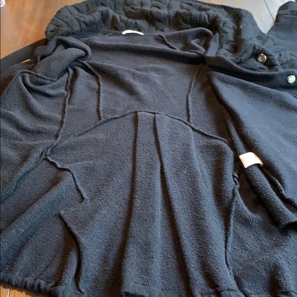 Siste’s Italian Wool Blend Asymmetrical Knit Coat - Picture 9 of 15